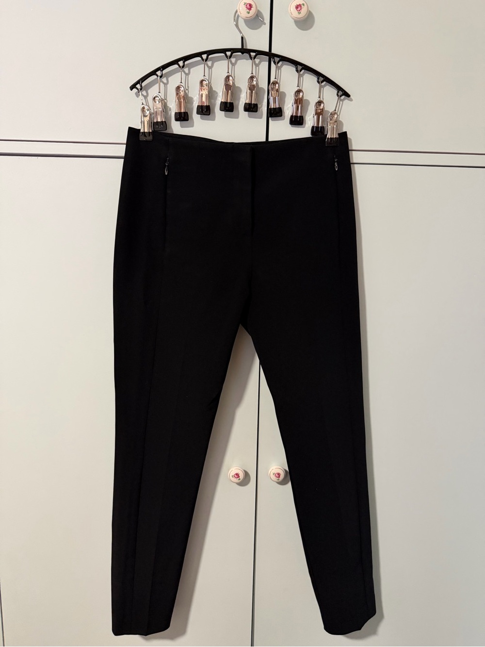 Alexander Wang Black Slim Ankle Ponte Pants